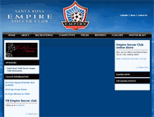 Tablet Screenshot of empiresoccerclub.net